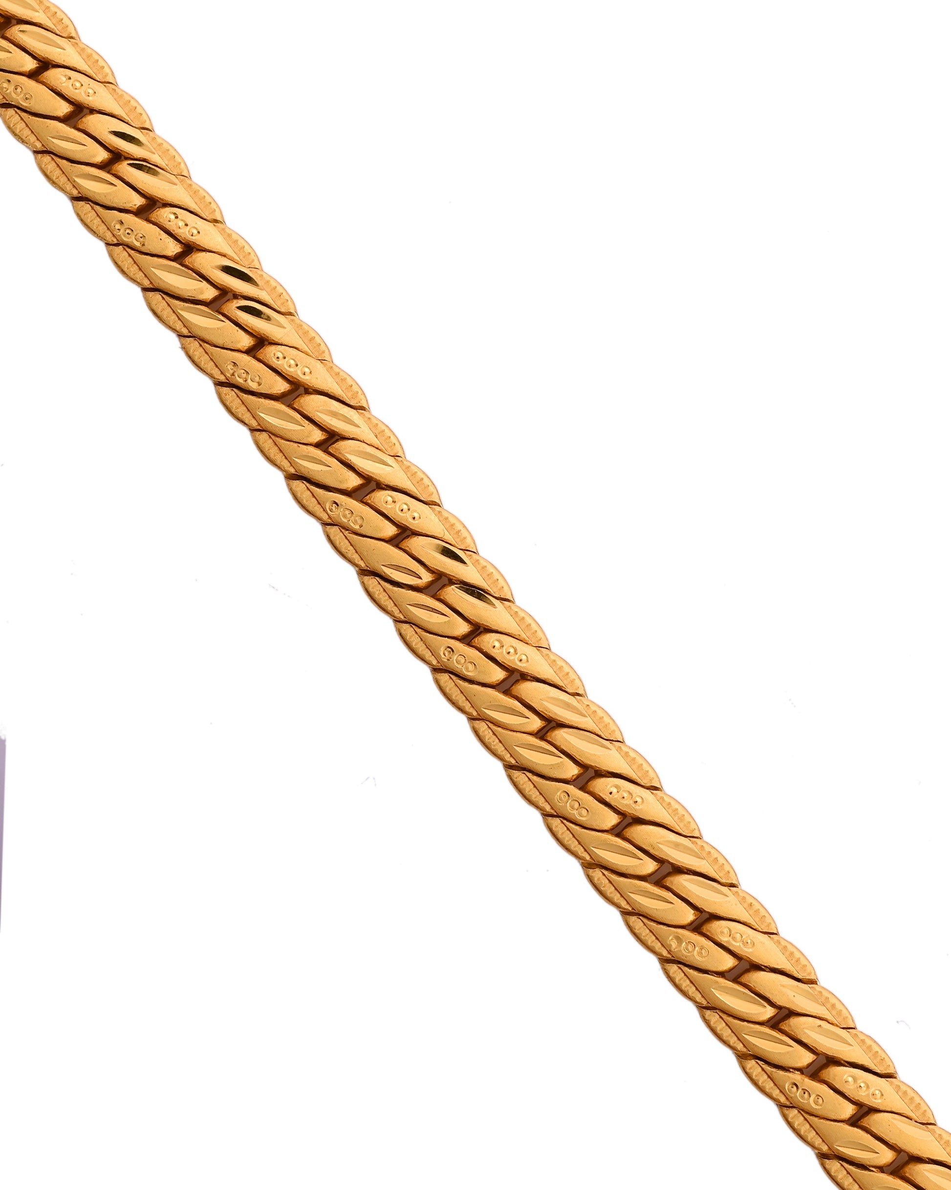 VOJ Gold Polished HandCrafted linked Bracelet - Dista
