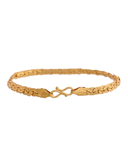 VOJ Gold Polished Designer Handcrafted Bracelet - Distacart