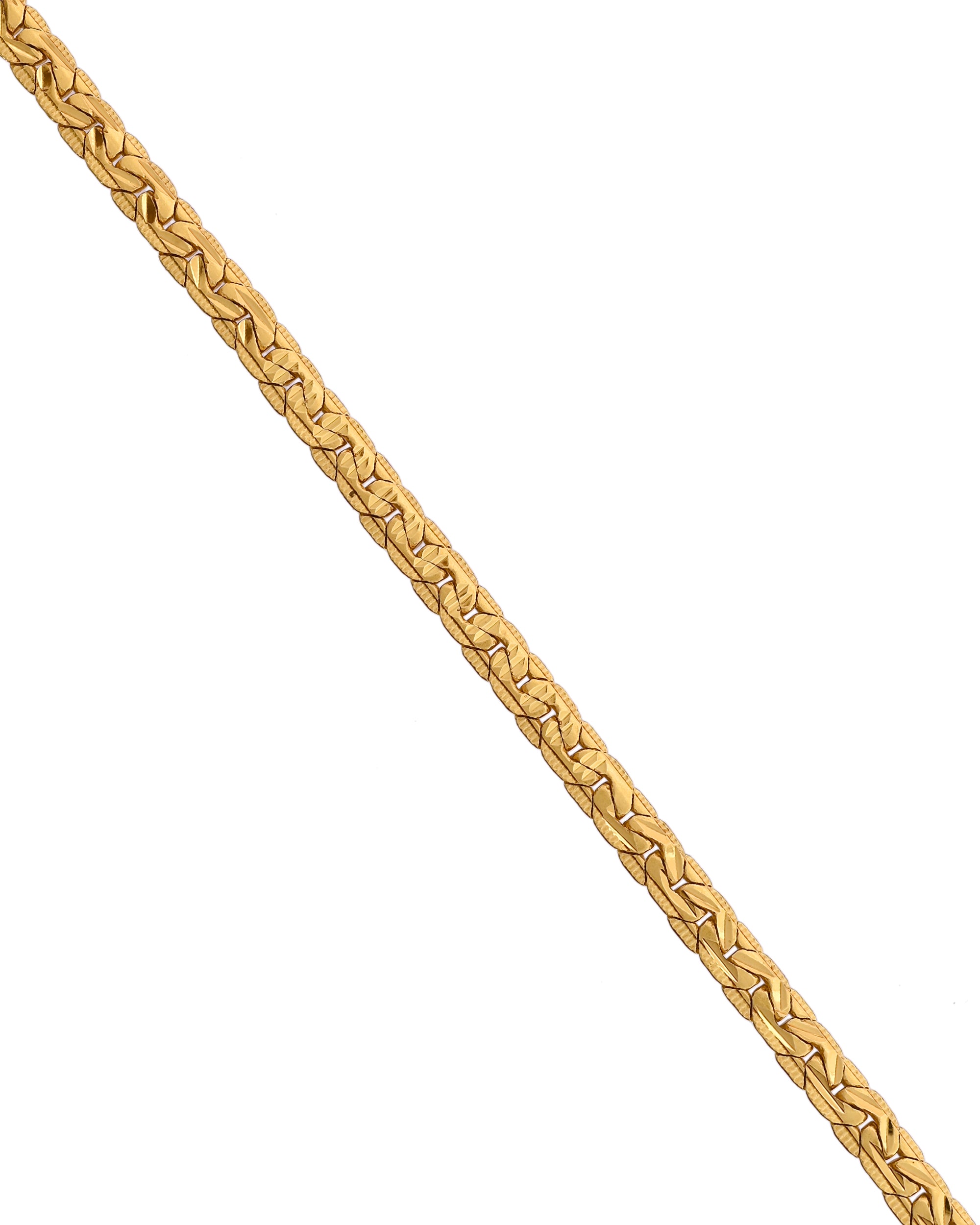 VOJ Gold Polished Designer Handcrafted Bracelet