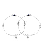 Thumbnail for VOJ Set of 2 Silver Plated Handcrafted Evil Eye Anklet