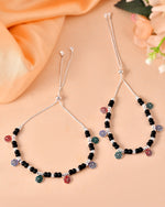Thumbnail for VOJ Set of 2 Stainless Steel Artificial Beads Anklet