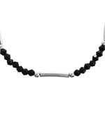 Thumbnail for VOJ Set of 2 Black Artificial Beads Studded Anklet