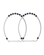 Thumbnail for VOJ Set of 2 Evil Eye Bead Studded Stainless Steel Anklet