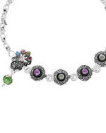 Thumbnail for VOJ Set of 2 Handcrafted Stone Studded oxidized Anklet