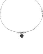 Thumbnail for VOJ Set of 2 Silver Plated Leaf Designed Anklet