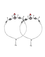 Thumbnail for VOJ Set of 2 Silver Toned Fish Designed Anklet