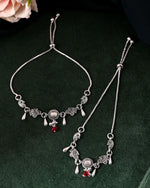 Thumbnail for VOJ Set of 2 Silver Toned Fish Designed Anklet