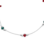 Thumbnail for VOJ Set of 2 Silver Toned Handcrafted Artificial Beads Designer Anklet