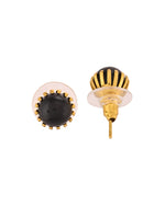 Thumbnail for VOJ Gold Polished Stainless Steel Black Pearl Studded Chain Set
