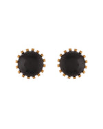 Thumbnail for VOJ Gold Polished Stainless Steel Black Pearl Studded Chain Set