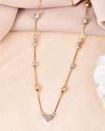 Thumbnail for VOJ Stainless Steel Hand Crafted Rose Gold Polished Beaded Chain