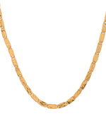 Thumbnail for VOJ Men's Gold Polished Stainless Steel Biscuit Chain With Hand Crafted Design