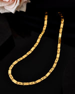 Thumbnail for VOJ Men's Gold Polished Stainless Steel Biscuit Chain With Hand Crafted Design