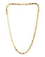 Thumbnail for VOJ Men's Gold Polished Stainless Steel With Hand Crafted Design Biscuit Chain