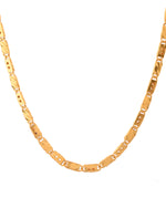 Thumbnail for VOJ Men's Gold Polished Stainless Steel With Hand Crafted Design Biscuit Chain