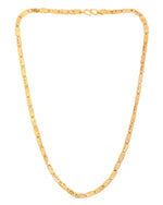 Thumbnail for VOJ Men's Gold Polished Stainless Steel Biscuit Chain With Hand Crafted Design - Distacart