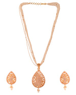 Thumbnail for VOJ Gold Polished Kundan Studded Traditional Jewellery Set