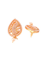 Thumbnail for VOJ Gold Polished Kundan Studded Traditional Jewellery Set