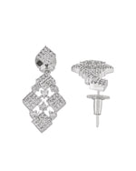 Thumbnail for VOJ Silver Plated AD Stone Studded Hand Crafted Jewellery Set