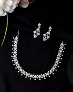 Thumbnail for VOJ Silver Plated AD Stone Studded Hand Crafted Jewellery Set