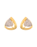 Thumbnail for VOJ Gold Polished CZ Stone Studded Geometrical Jewellery Set