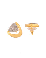 Thumbnail for VOJ Gold Polished CZ Stone Studded Geometrical Jewellery Set