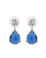 Thumbnail for VOJ Silver Plated Blue Stone Studded Necklace Set