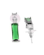 Thumbnail for VOJ Silver Plated Green Stone Studded Necklace Set