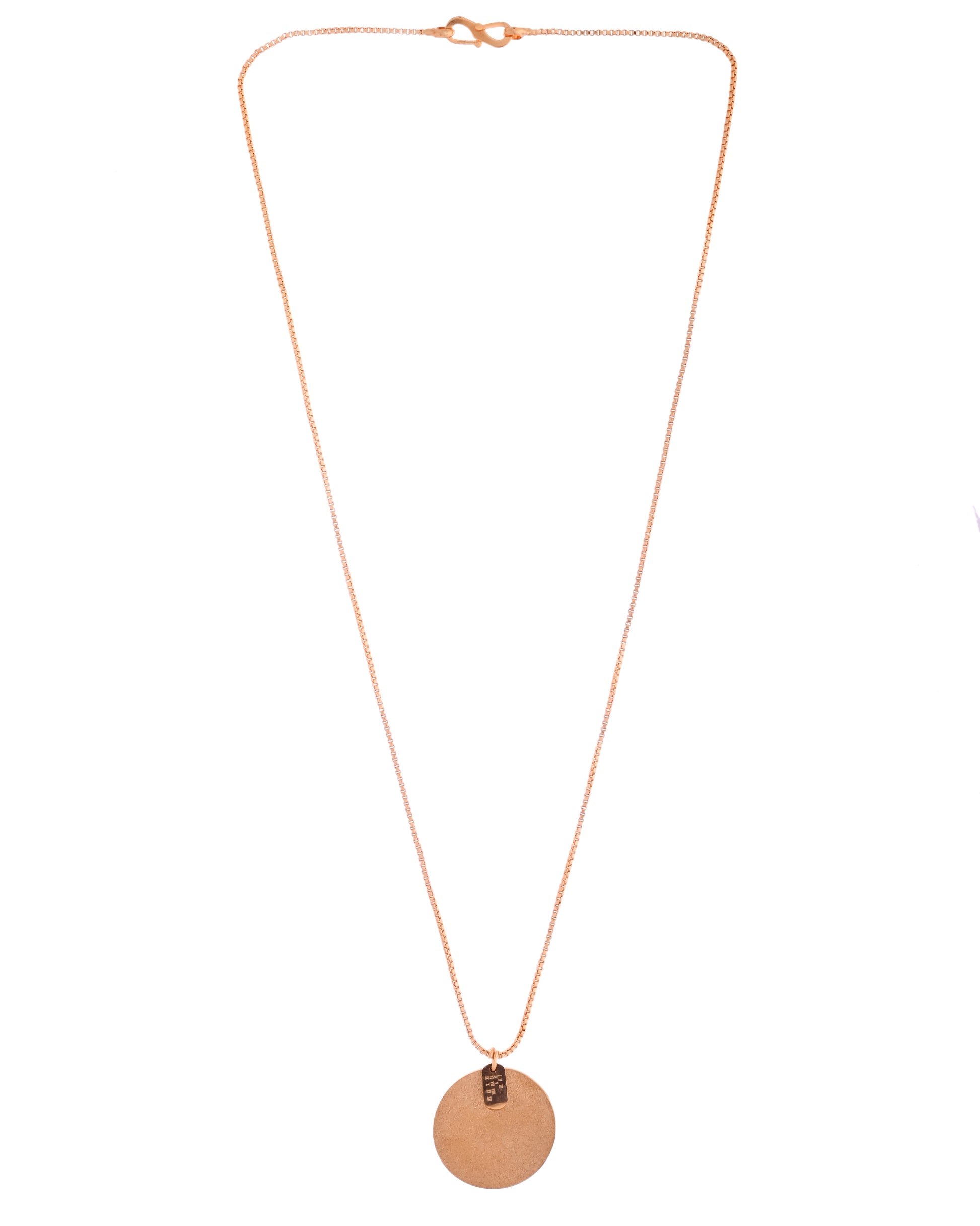 VOJ Gold Polished Chain With Circular Pendant - Distacart