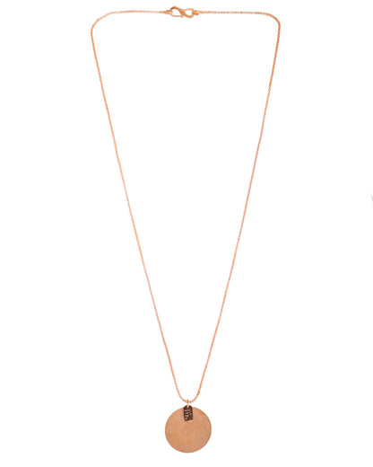 VOJ Gold Polished Chain With Circular Pendant - Distacart