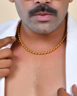 Thumbnail for VOJ Gold Polished Ball Shaped Elegant Chain For Men - Distacart