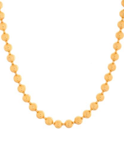 VOJ Gold Polished Ball Shaped Elegant Chain For Men - Distacart