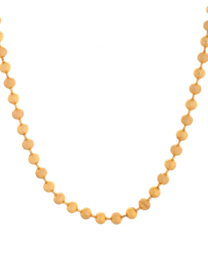 VOJ Men Gold Polished Ball Studded Elegant Chain - Distacart