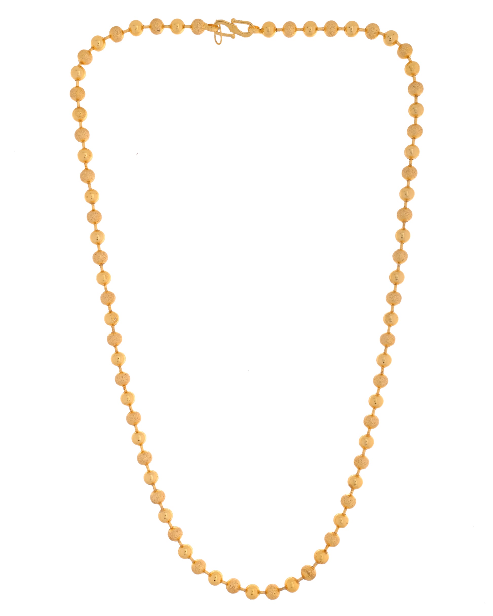 VOJ Men Gold Polished Ball Studded Elegant Chain - Distacart