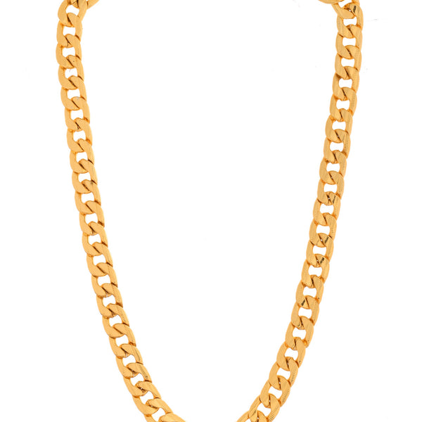 VOJ Gold Polished Stainless Steel Thick Linked Chain