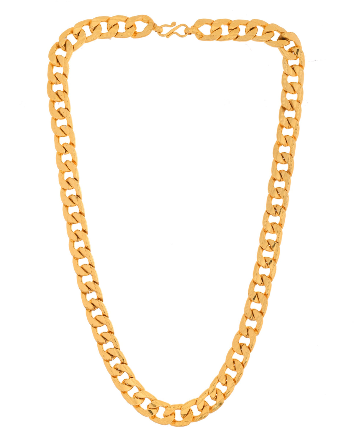 VOJ Gold Polished Stainless Steel Thick Linked Chain - Distacart