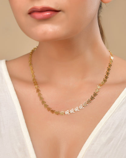 VOJ Gold Polished Stylish Butterfly Shaped Chain - Distacart