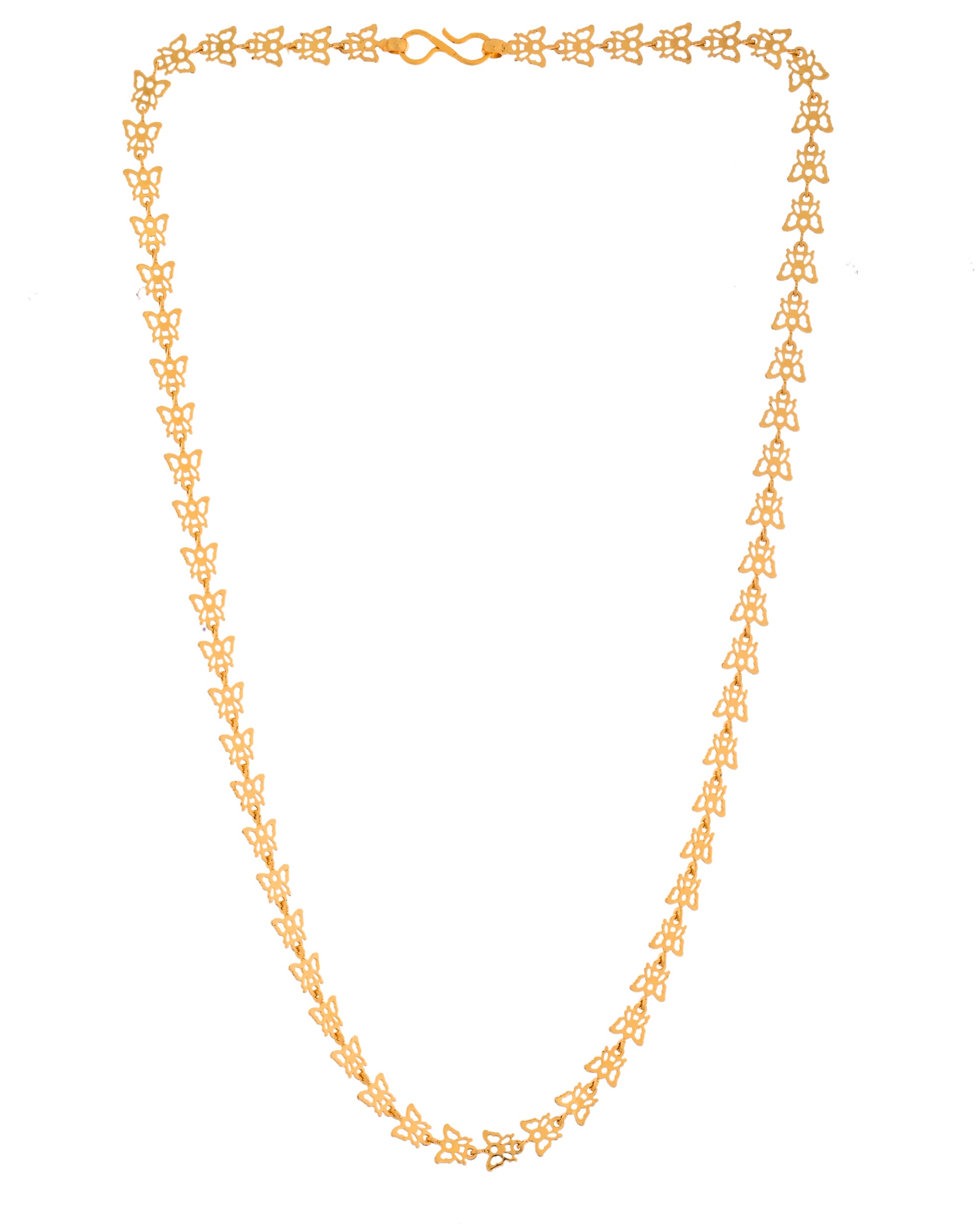 VOJ Gold Polished Stylish Butterfly Shaped Chain - Distacart
