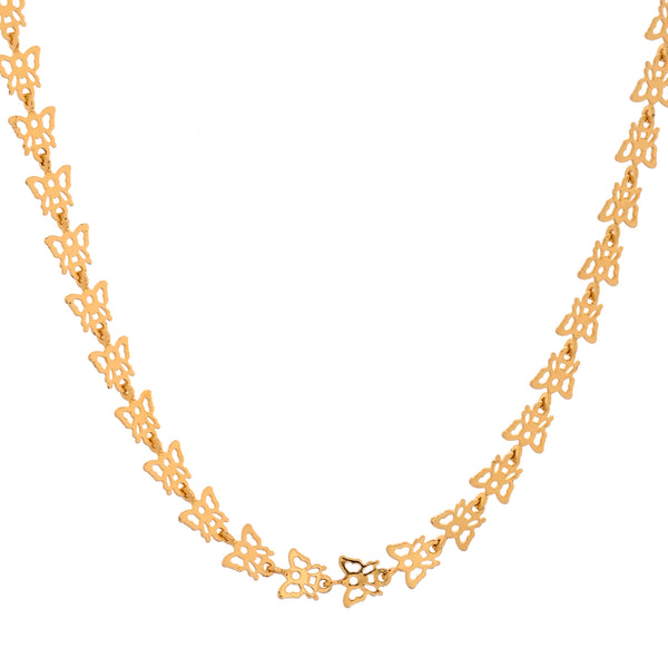 VOJ Gold Polished Stylish Butterfly Shaped Chain - Distacart