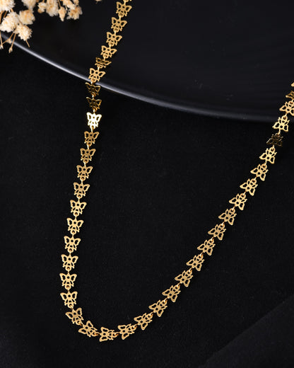 VOJ Gold Polished Stylish Butterfly Shaped Chain - Distacart