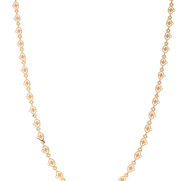 VOJ Gold Polished Oval Shaped Minimal Chain For Women - Distacart