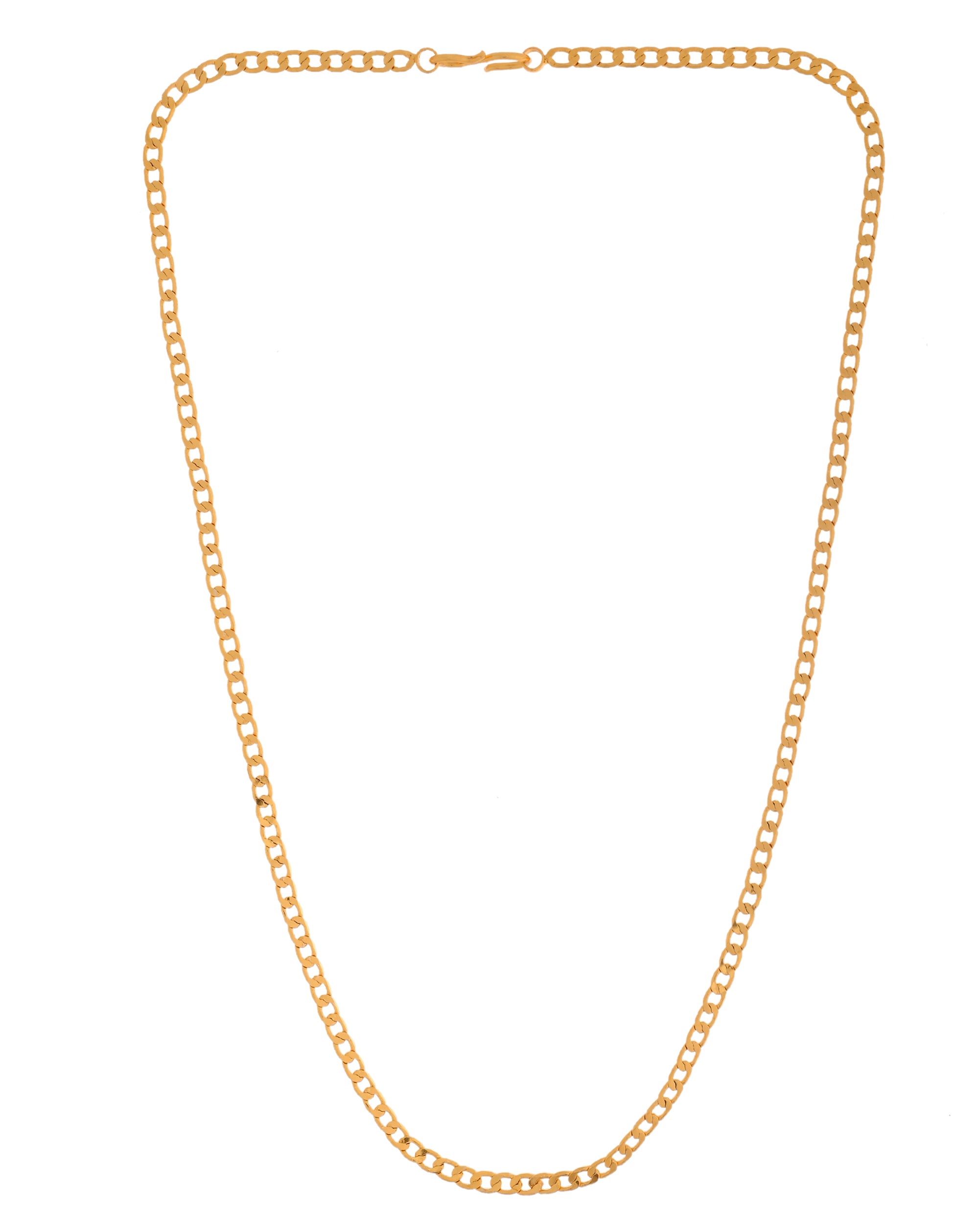 VOJ Stainless Steel Gold Polished Minimal Link Chain For Women
