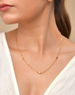 Thumbnail for VOJ Gold Polished Star Shaped Minimal Chain For Women - Distacart