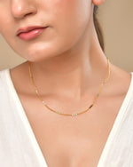 Thumbnail for VOJ Women Stainless Steel Gold Polished Minimal Pipe Chain - Distacart