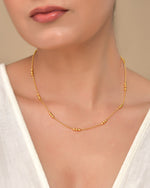 Thumbnail for VOJ Women Gold Polished Stainless Steel Minimal Ball Chain - Distacart