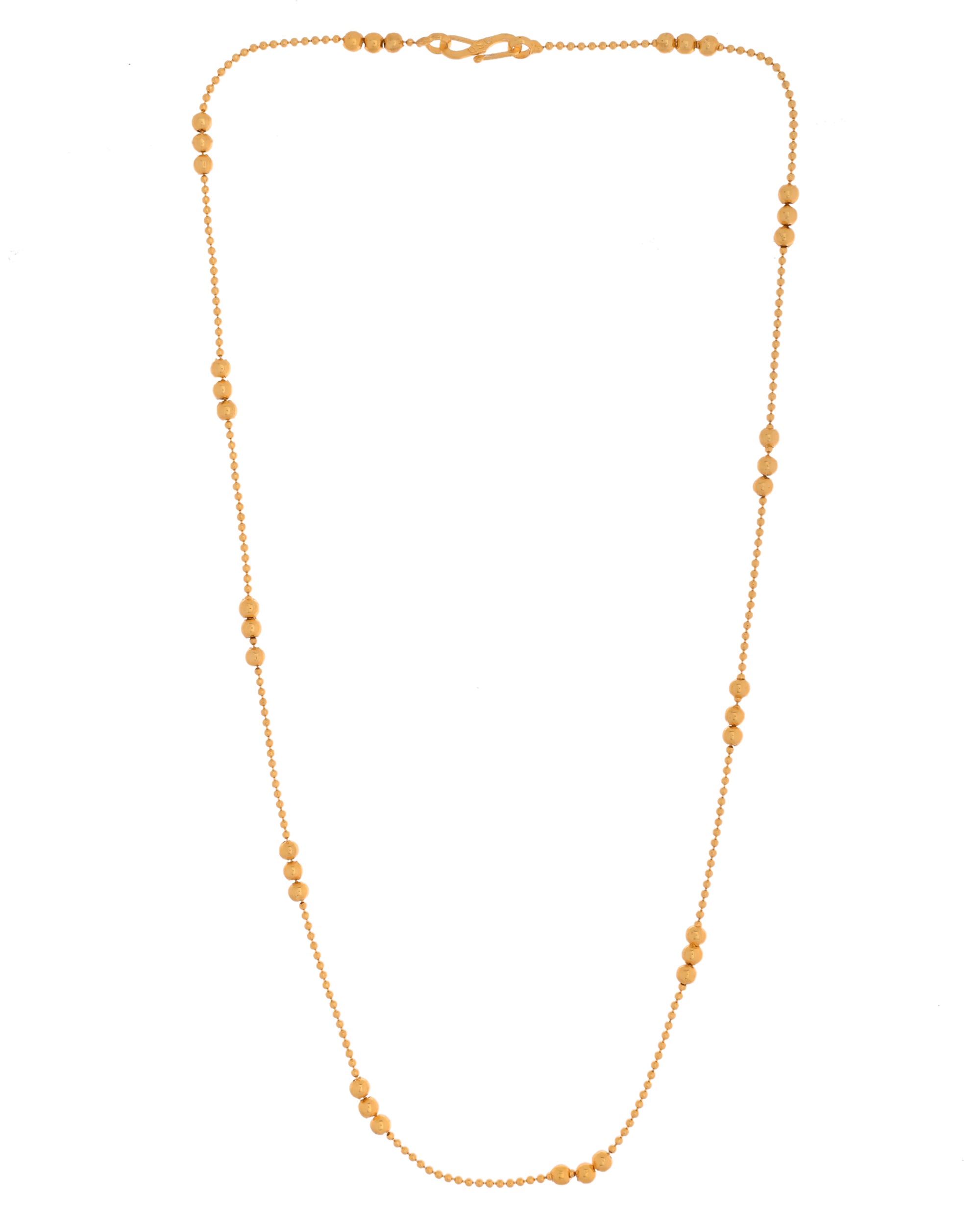 VOJ Women Gold Polished Stainless Steel Minimal Ball Chain - Distacart