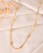 Thumbnail for VOJ Women Gold Polished Stainless Steel Minimal Ball Chain - Distacart