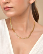 Thumbnail for VOJ Women Gold Polished Stainless Steel Minimal Leaf Chain - Distacart