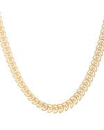 Thumbnail for VOJ Women Gold Polished Stainless Steel Minimal Leaf Chain - Distacart