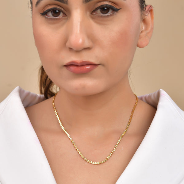 VOJ Women Gold Polished Stainless Steel Elegant Link Chain - Distacart